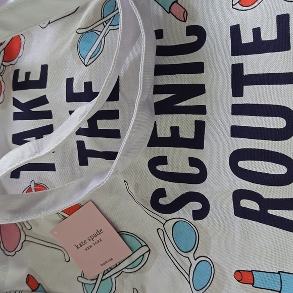 Kate Spade White Tote with Colorful Print - Picture 4 of 4